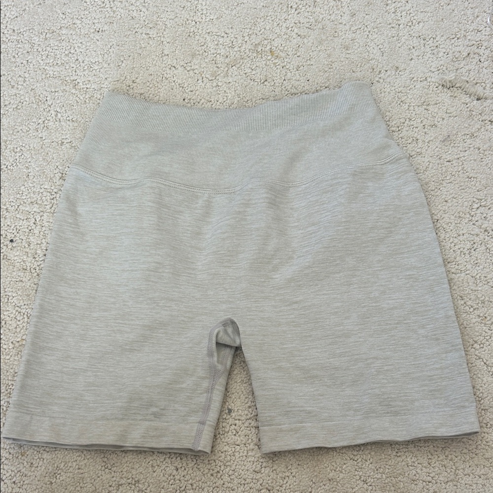 Amazon Light Gray High-Waist Bike Shorts